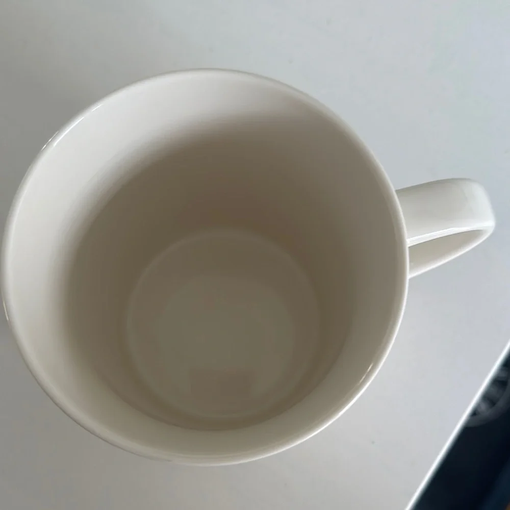 Starbucks Classic Oversized New Bone China Creamy White Mug 2010